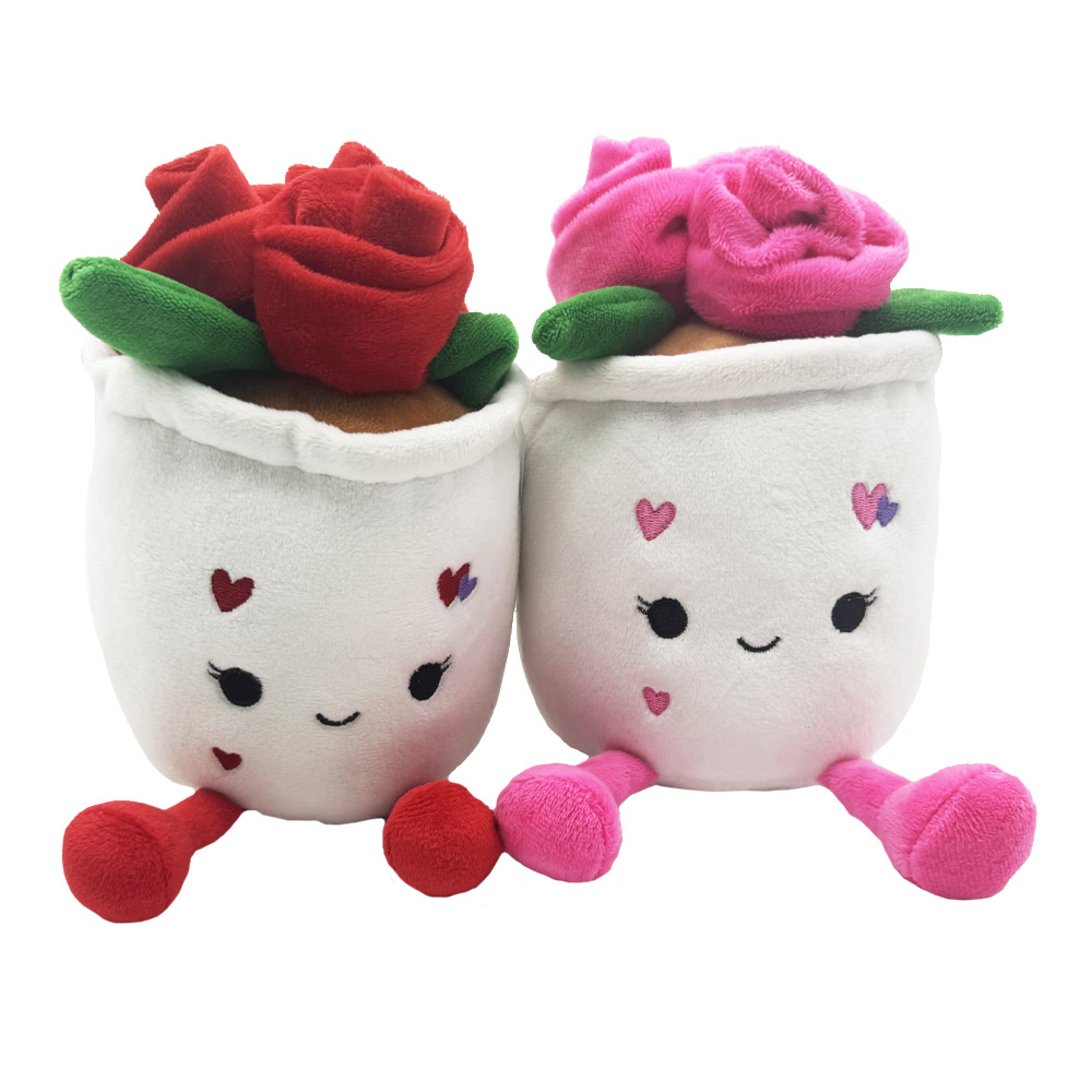 Image LOVE BLOOMIES - Flower Pot Plush Toys with Roses / 12-PC Assortment